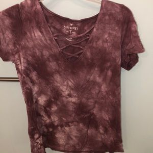 AMERICAN EAGLE tye dye cross shirt